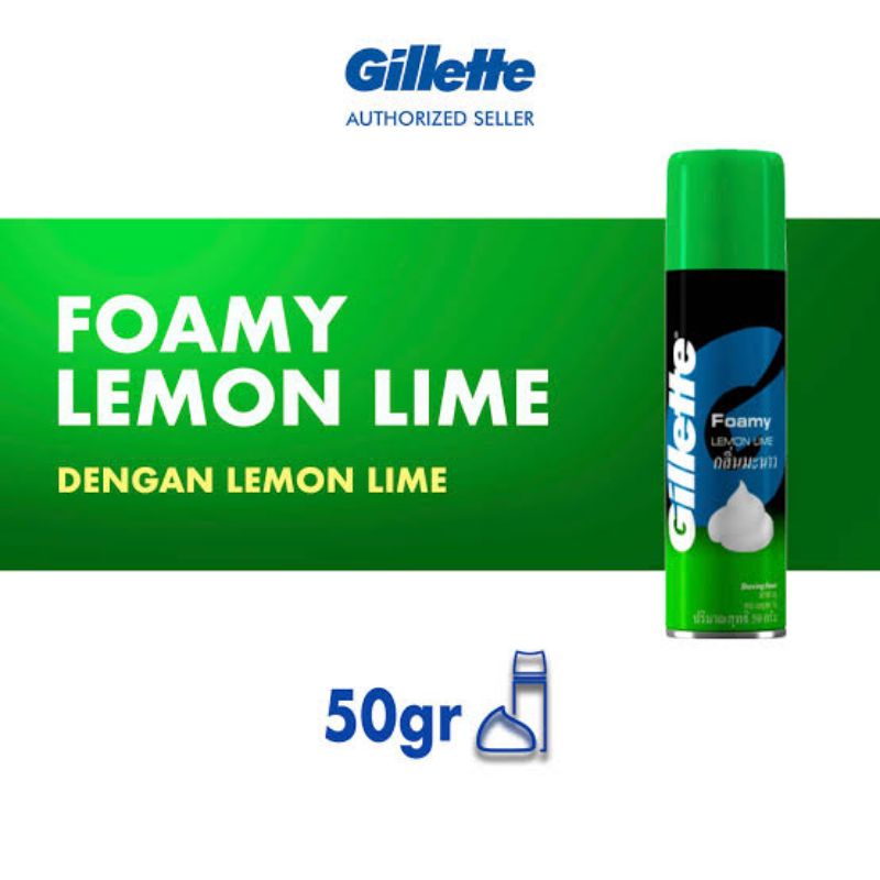 Jual Sabun Pencukur Kumis Dan Jenggot Gillette Foamy Lemon Lime Kemasan Gr Shopee Indonesia