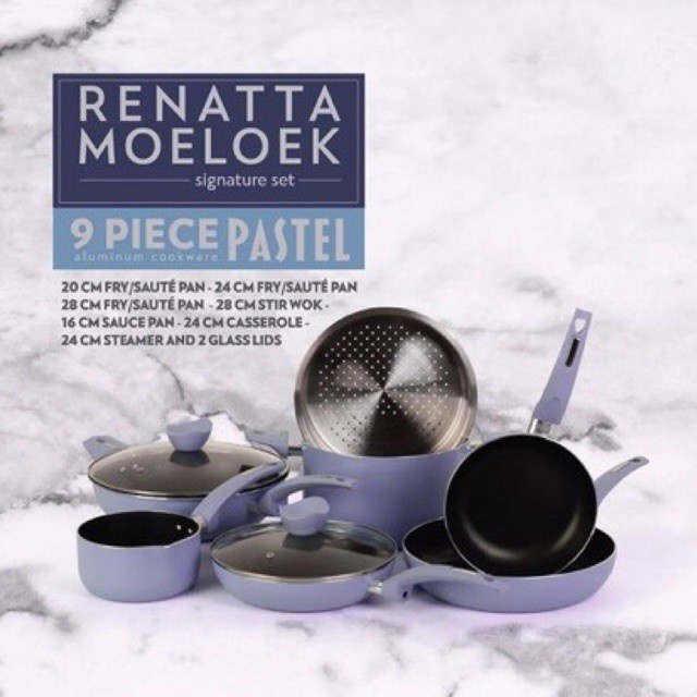 Panci SUPRA 9pcs EDISI Chef Renata/NEW Panci SUPRA 9pcs Pastel