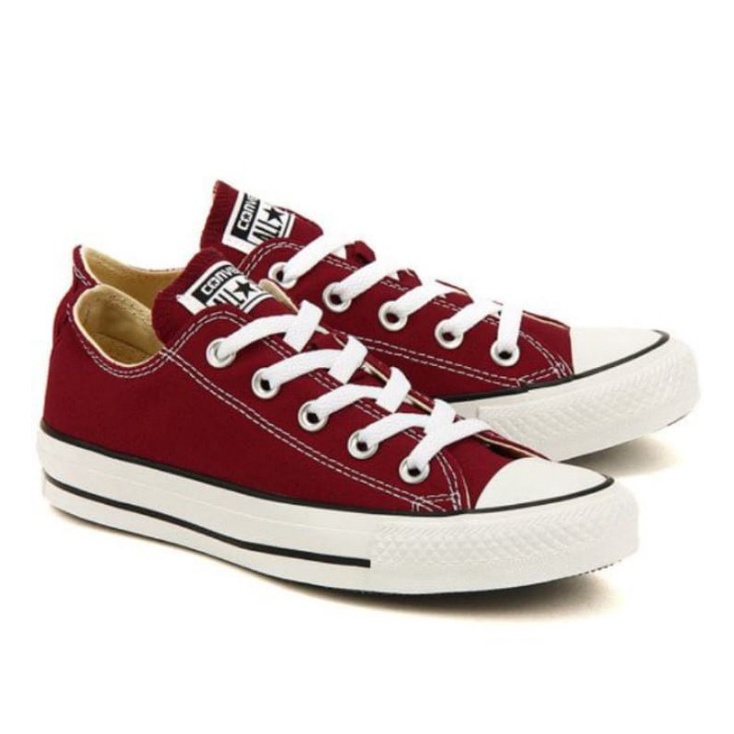 Sepatu Converse Pria Wanita Sneakers Converse Pendek Sepatu Sekolah Merah Maron