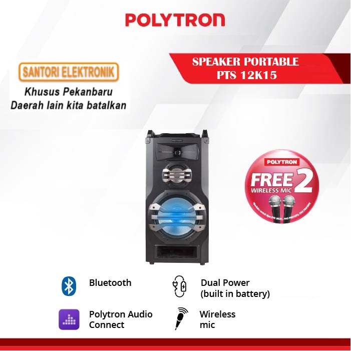 SPEAKER PORTABLE POLYTRON PTS 12K15 PEKANBARU
