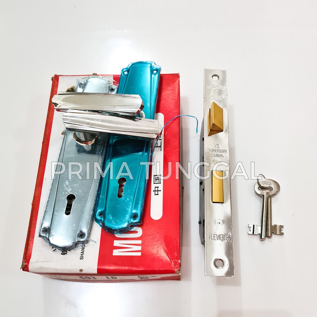 Kunci Pintu Set Cap Jangkar 693 Model Lama Handle Tarikan Gagang