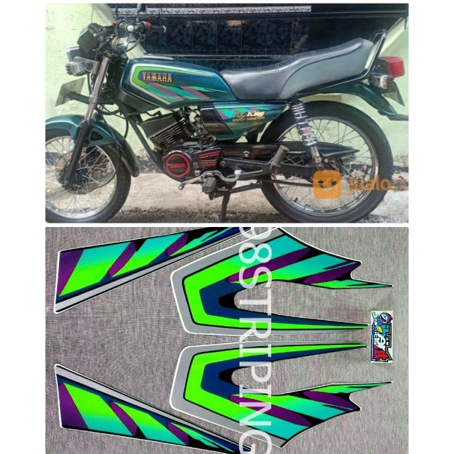 STRIPING RX KING HIJAU TAHUN 1997 1998 STIKER LIS STANDAR ORI YAMAHA