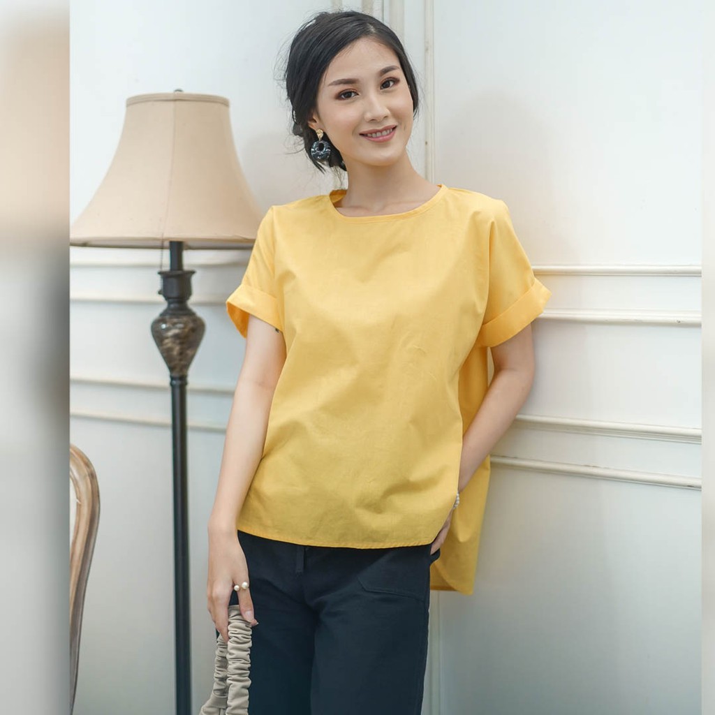 Beatrice Clothing Savy Blouse - Blouse Wanita-Yellow