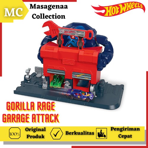 Mainan Lintasan Jalanan Arena Trek Hot Wheels Hotwheels Hotwheel Track City Builder  Gorilla Attack