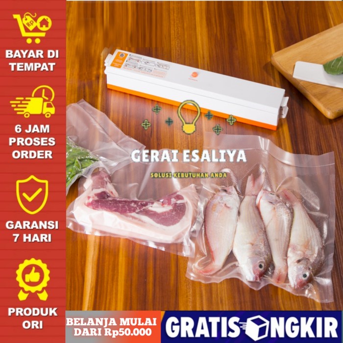 Vacum Vacuum Sealer Electric Plastik Pembungkus Makanan 220V 100W