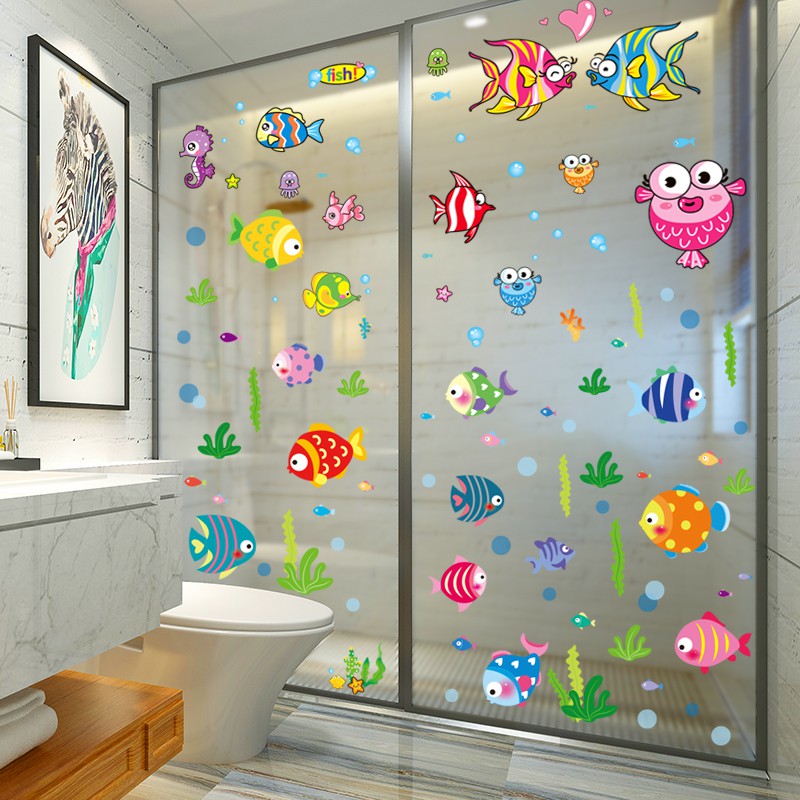 Kamar mandi kartun stiker dinding Stiker ubin Sanitasi Kamar mandi kartun stiker dinding Stiker ubin Sanitasi