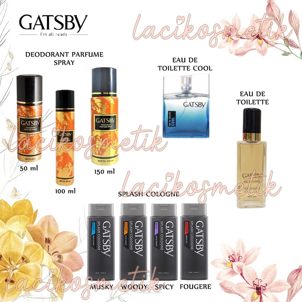 ✨LACIKOSME✨ GATSBY DEODORANT PARFUME SPRAY SPLASH COLOGNE - EAU DE TOILETTE COOL DEODORANT ROLL ON SPRAY