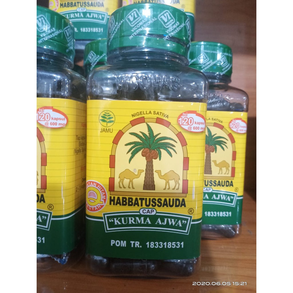 habbatussauda cap kurma ajwa 120 kapsul makassar