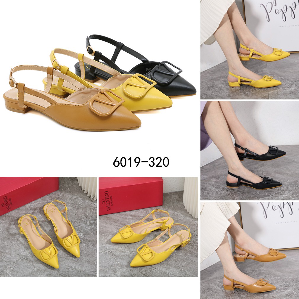 V Logo Slingback Ballet Flats 6019-320