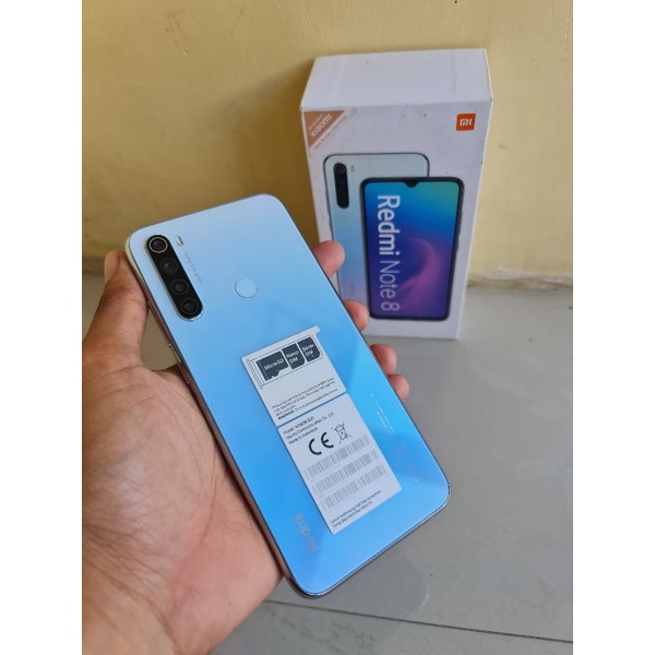 redmi note 8 4/64 second fullset mulus
