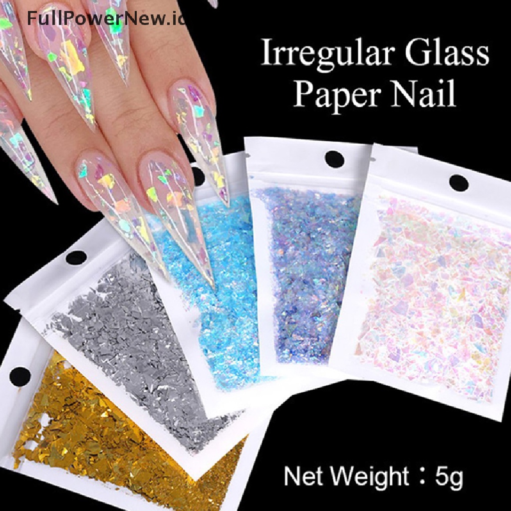 Sequin Glitter Flakes Holografik Warna-Warni Ukuran 5g Untuk Dekorasi Nail Art