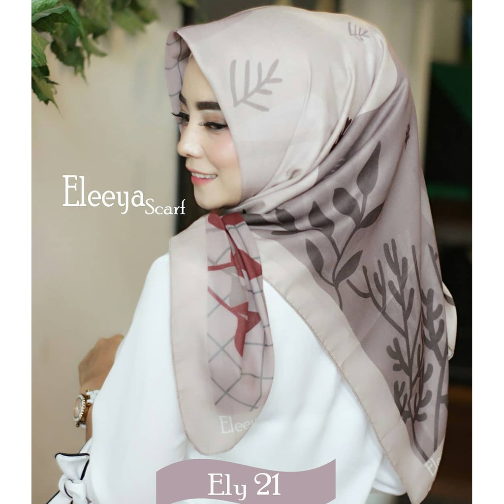 HIJAB SEGIEMPAT MOTIF PRINTING ELY 21 Eleeyascarf