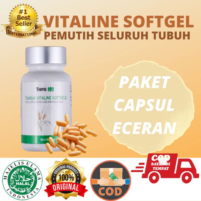 VITALINE SOFTGEL ECERAN || PEMUTIH ALAMI 100% AMPUH