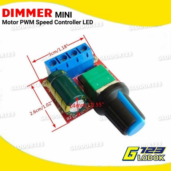 Dimer Dimmer Mini DC Motor PWM Speed Controller 5A 90W 4.5V-35V LED