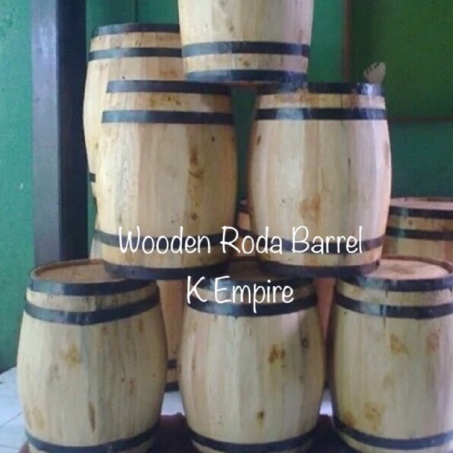 Gentong kayu jati barrel tong