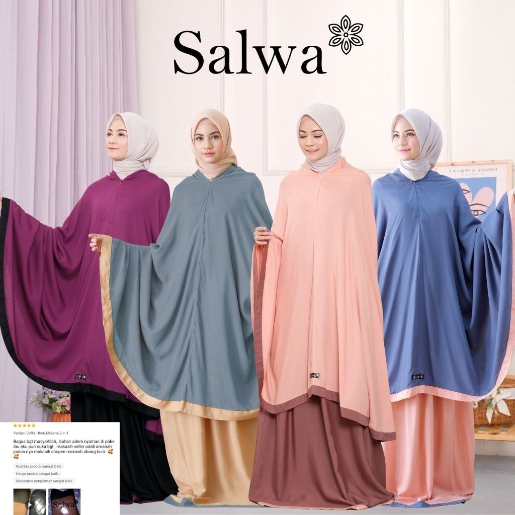 Mukena Bali Salwa Polos Jumbo 2in1                                          ⠀                      M