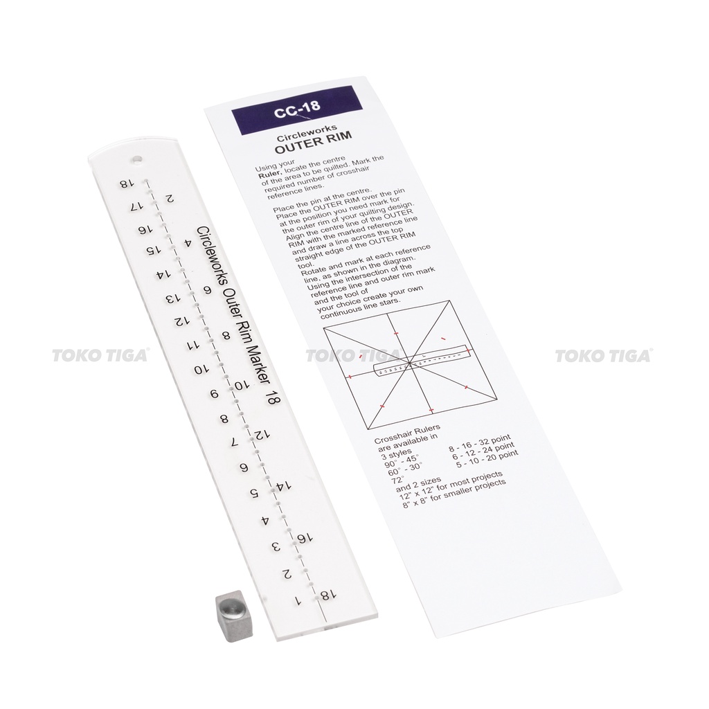 Penggaris Busur Jangka Patchwork / Circleworks Outer Rim Marker (CC18)