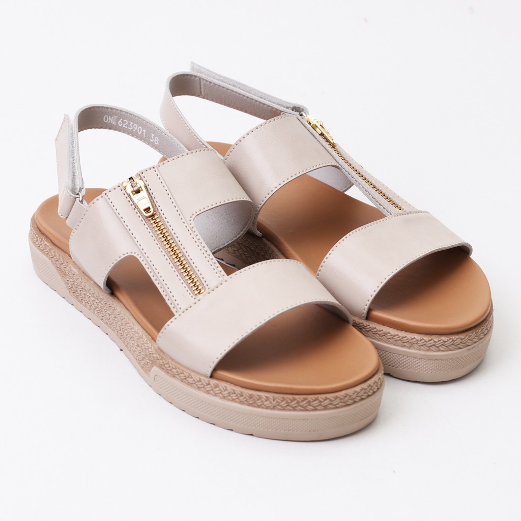  SEPATU  SANDAL FLAT DONATELLO  ORIGINAL  ON623901 IVORY 