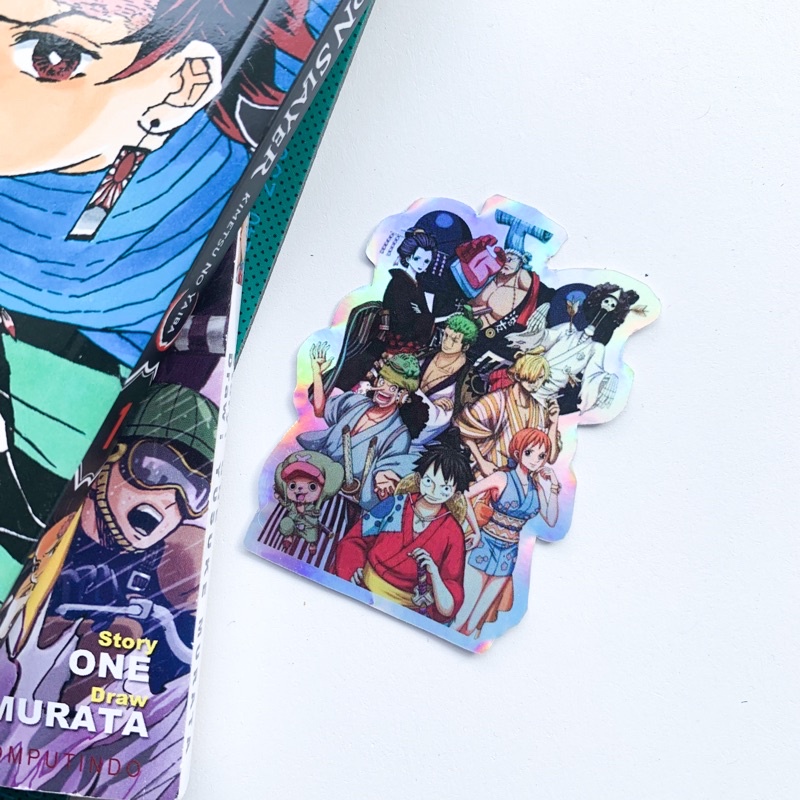 Stiker Anime One Piece Mugiwara Crew