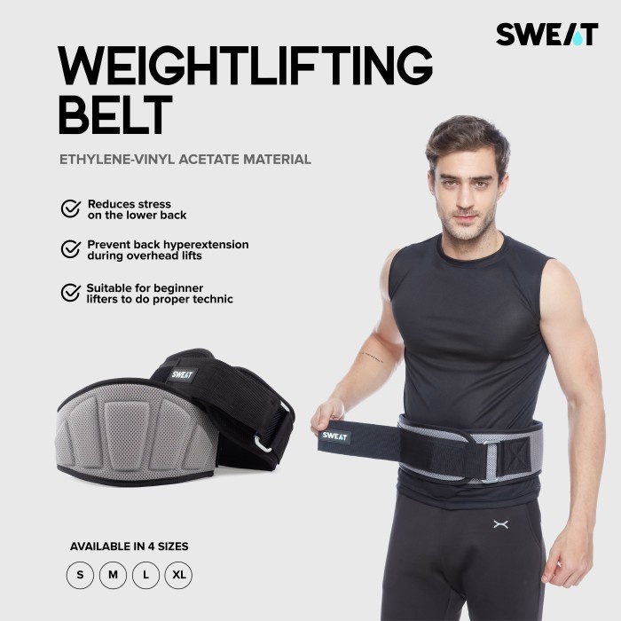 SWEAT Authorized - EVA Weightlifting Belt | Weightlifting Belt - Sabuk Untuk Olahraga Angkat Beban