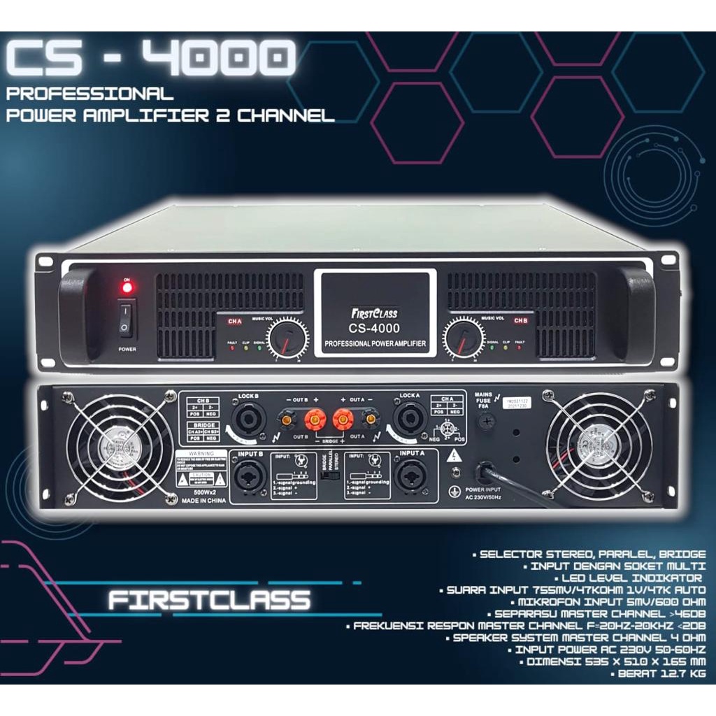 POWER AMPLIFIER FIRSTCLASS CS 4000/ CS4000 FIRST CLASS