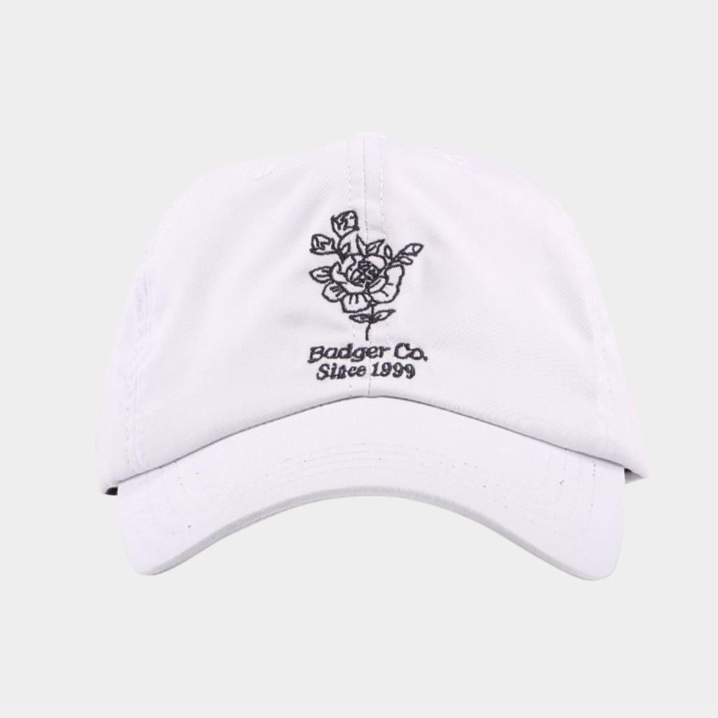 Badger Hat Rose White