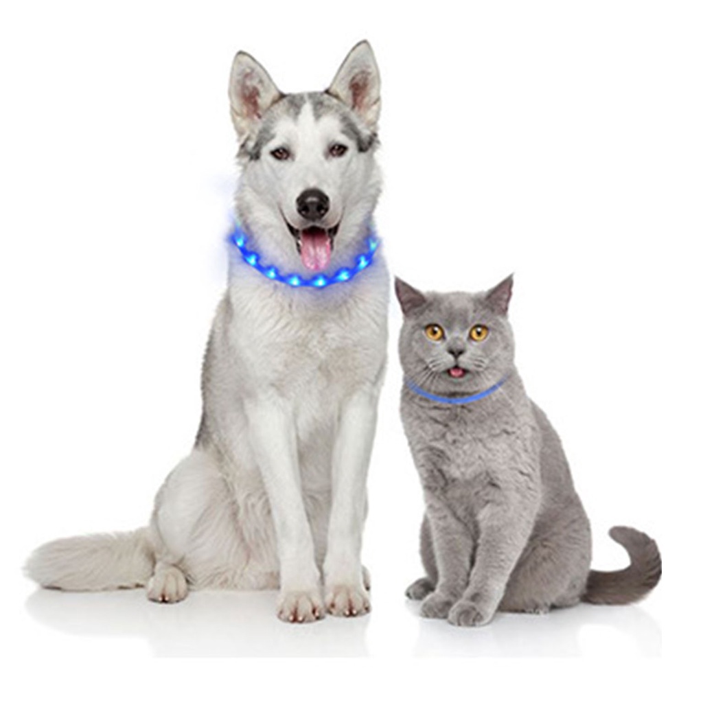 Kalung Anjing &amp; Kucing dengan Lampu LED Pet Collar Usb Rechargeable 102 &amp; 103