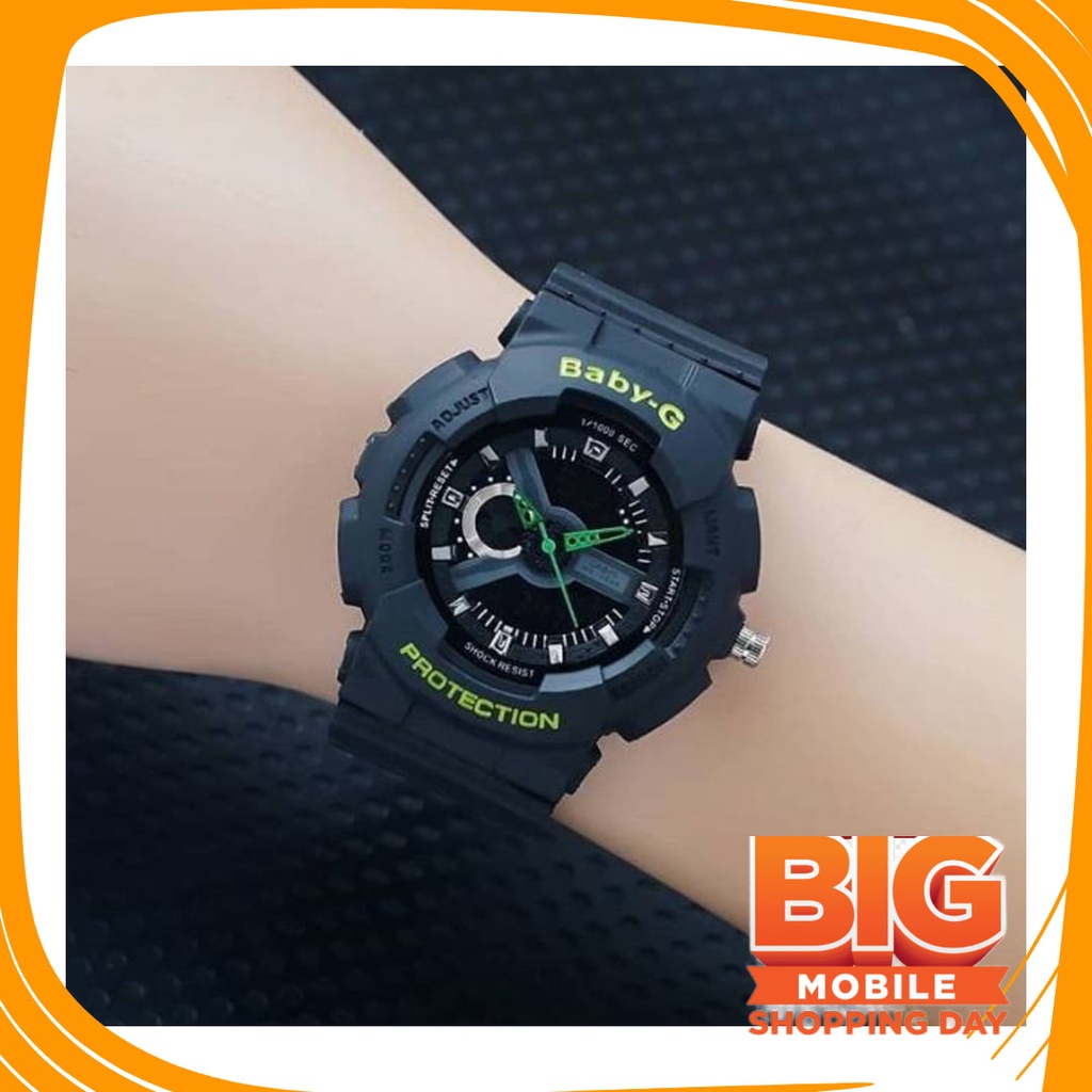 JAm Cewe Pink Bue Sky Gold Silver rubber Anti karat Air / 16 WARNA BABY G Casio GA-110 White Pink GS