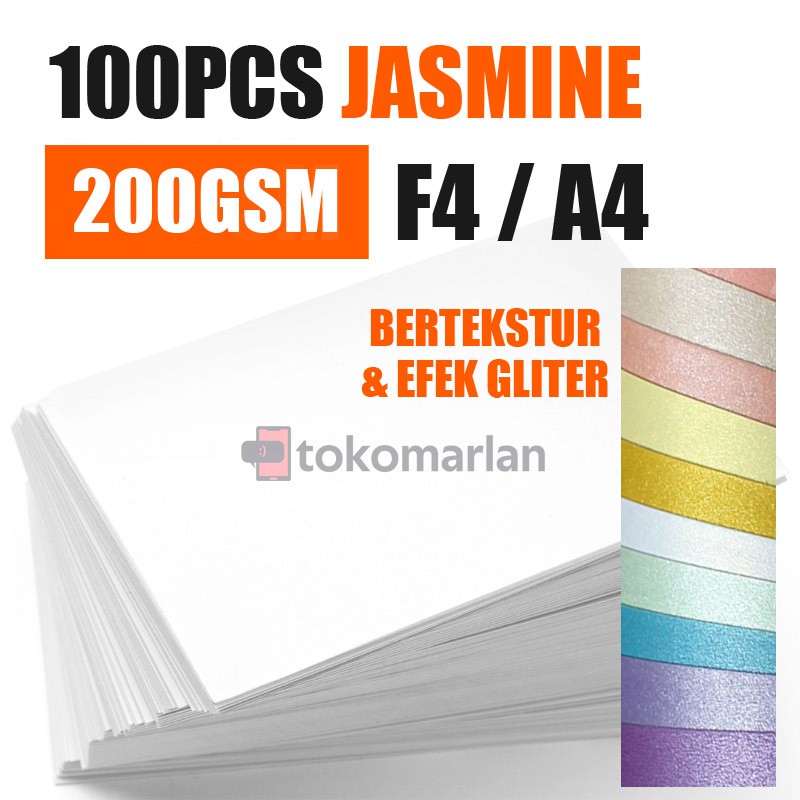 

100 Lembar Kertas Jasmine 200gsm F4 A4 A5 Undangan Sertifikat Kerajinan Kartu Nama Paper Flower
