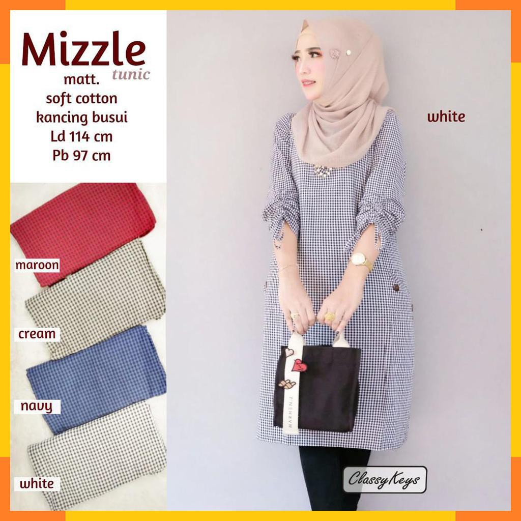 LONG TUNIK. MIZZLE TUNIK. ATASAN FASHION MUSLIM WANITA. BY CLASSYKEYS
