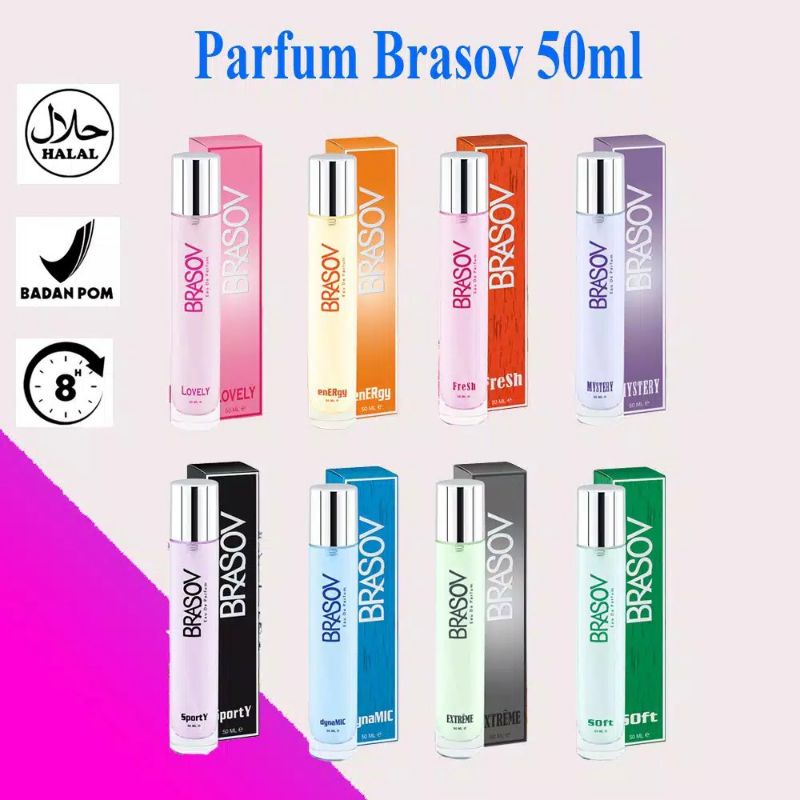 PARFUM BRASOV 50 ML TAHAN LAMA HALAL DAN BPOM