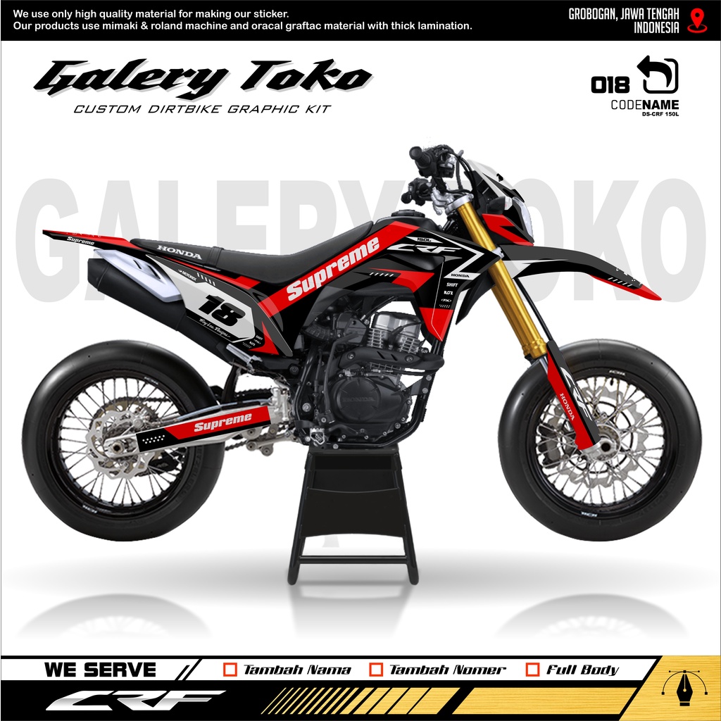 Decal CRF 150L Full Body Desain Supreme