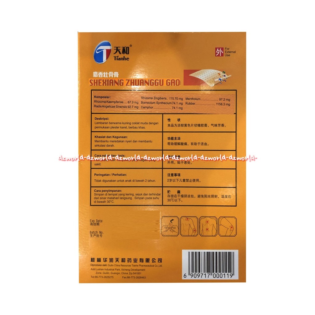 Shexiang Zhuanggu Gao 10 Patches Koyo Rematik Sexiang Shesiang