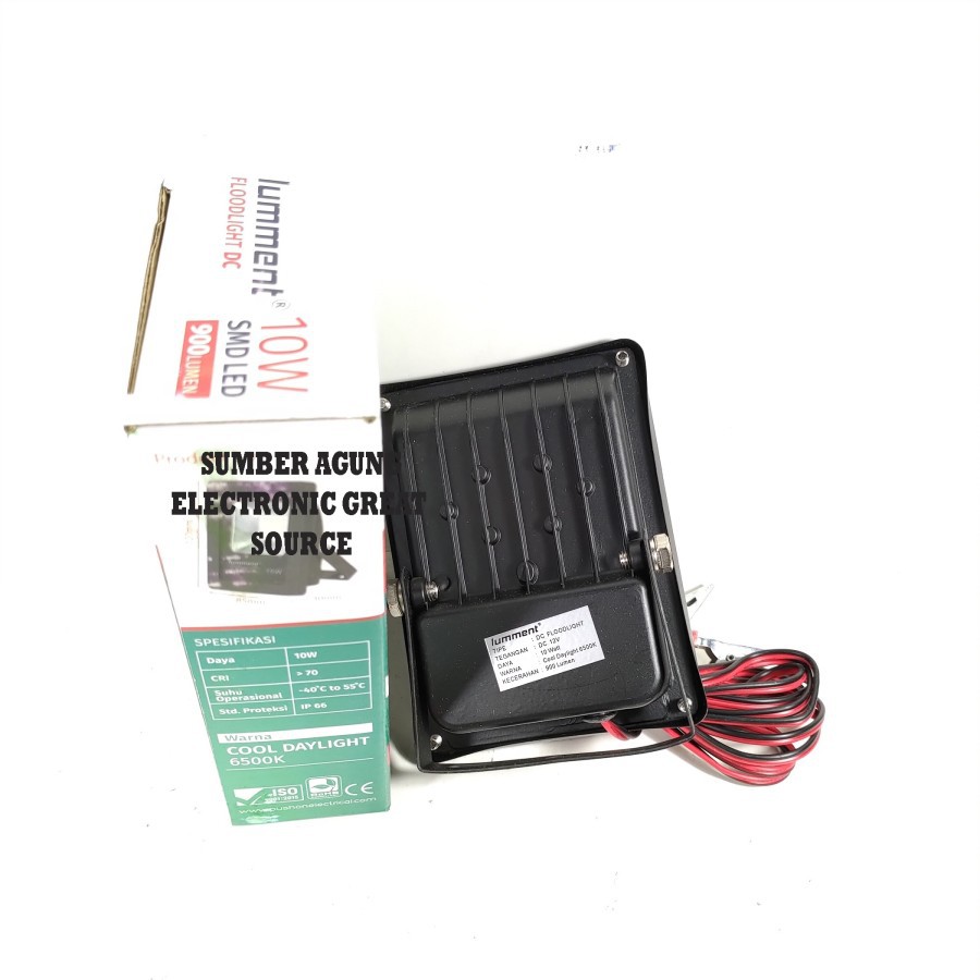 Lampu Sorot 10W DC Aki 12V Lumment Outdoor 900Lumen Super Terang