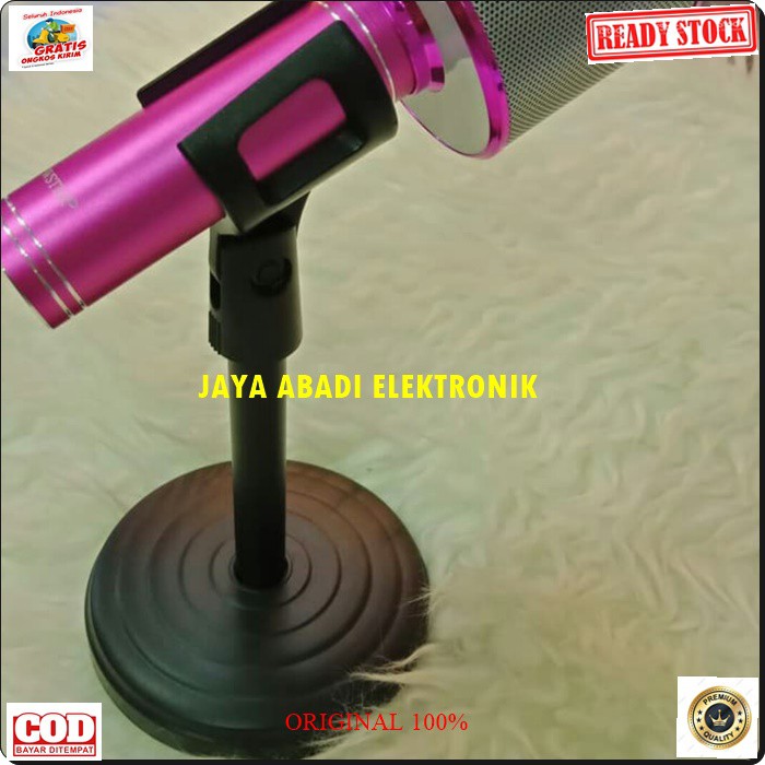 G107 Original stand mic standing mik kaki bulat karaoke holder microphone bundar TABLE tempat meja gantungan mikrophone studio sound pro audio pegangan TRIPOT penopang asli G107  BISA SEGALA JENIS MIC  TABLE STANDDING MICROPHONE  KUAT DAN BAGUS  tinggi 25