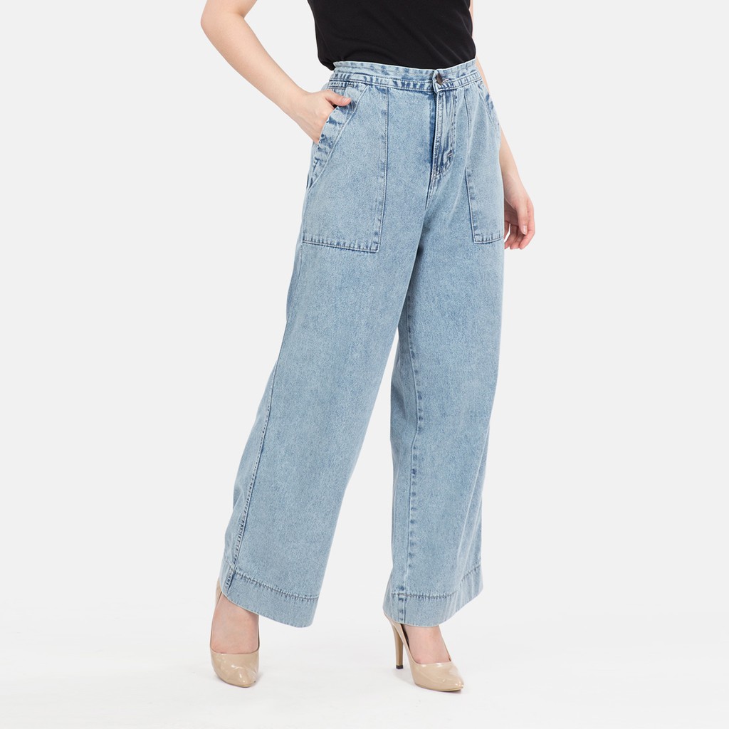 MKY CLOTHING CELANA  HIGH  WAIST  JEANS KULOT Shopee Indonesia