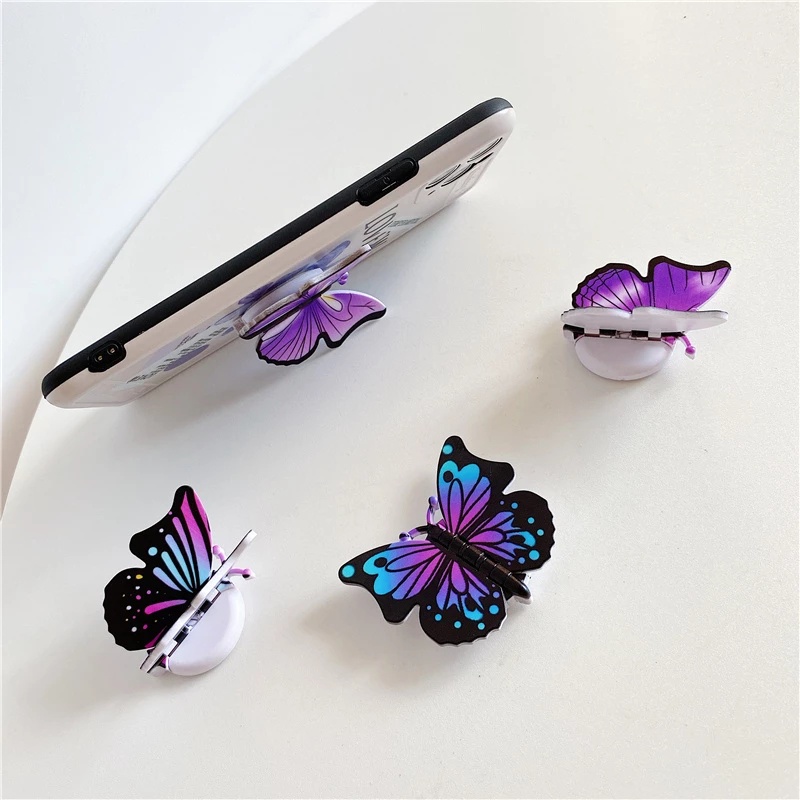 Stand Holder Braket Portabel Model Butterfly Lipat Dapat Disesuaikan Untuk iPad Android Smartphone