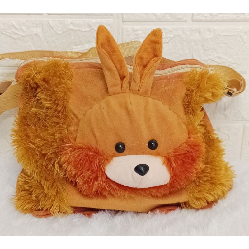 Tas Anak Karakter Kelinci/ Tas Anak Bulu Karakter / Tas Selempang Anak Karakter