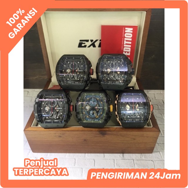 JAM TANGAN EXPEDITION 6782 E6782 PRIA BLACK BLUE RUBBER ORIGINAL SPORT GARANSI RESMI 1 TAHUN