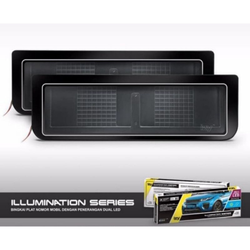 breket dudukan Tatakan plat nomor mobil akrilic non lampu izi 46cm