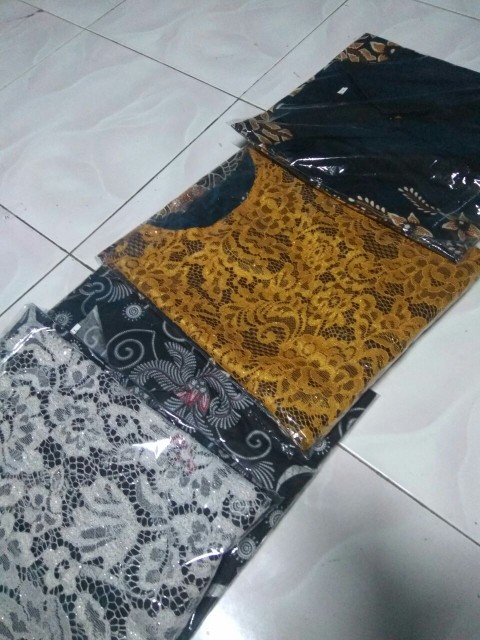 Couple Batik Hem Batik Dress Kombinasi Brokat Motif Tenun Terbaru Asli Pekalongan 29