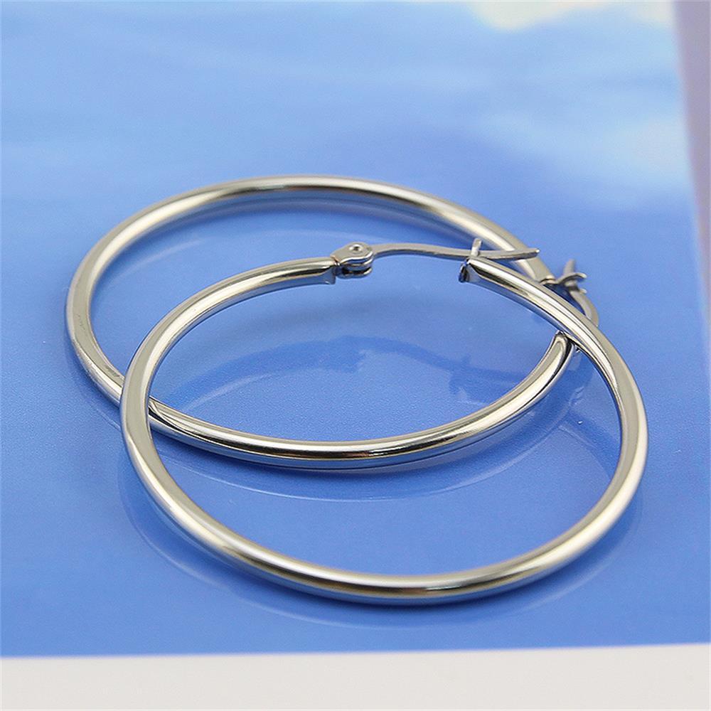 Lily 1pasang Anting Tusuk Simple Punk Jewelry Hoop