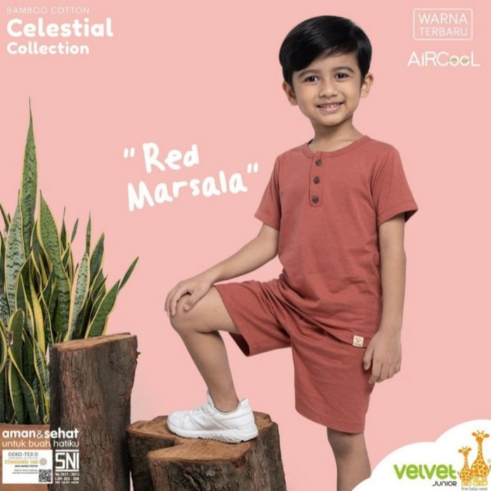 VELVET Junior Celestial Collection Setelan Pendek Baju Harian Anak