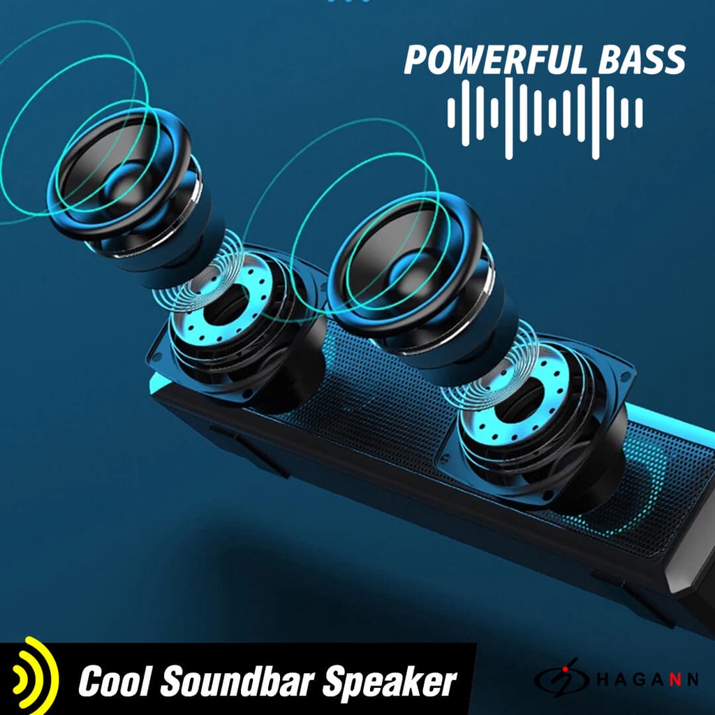 Speaker Sound Mini Aktif Portable Soundbar Komputer PC Laptop Spiker Kecil Dengan Lampu LED SPE-A20