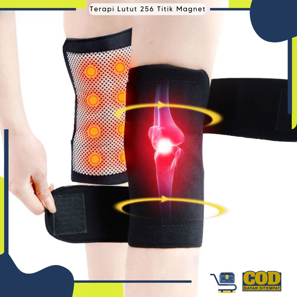 Pelindung / Terapi Lutut Magnetik 256 Titik Magnet