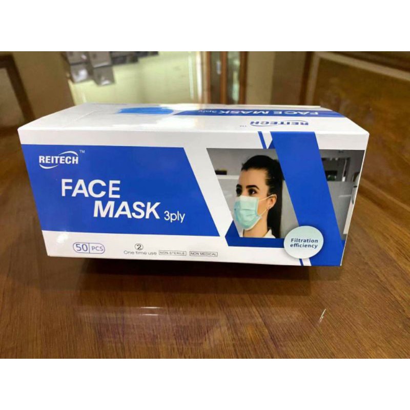 masker 3 ply isi 50 disposable  earloop ada ijin lemenkes