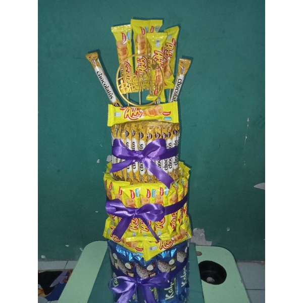 

SNACK TOWER 3 Tingkat free Topper Ucapan