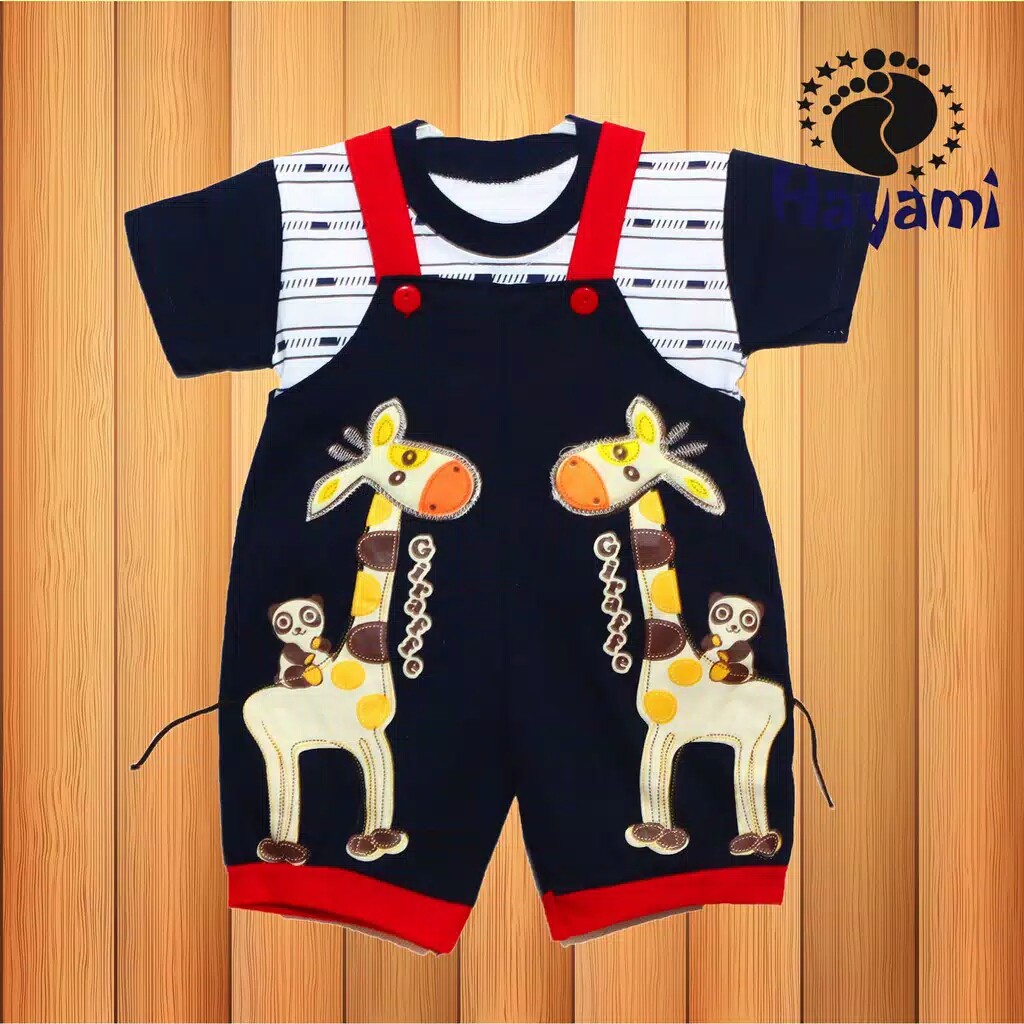 Kodok Bayi / Baju Bayi Jerapah ] Stelan Baju Kodok Bayi Cotton Murah Unisex Allsize 2-12 bulan