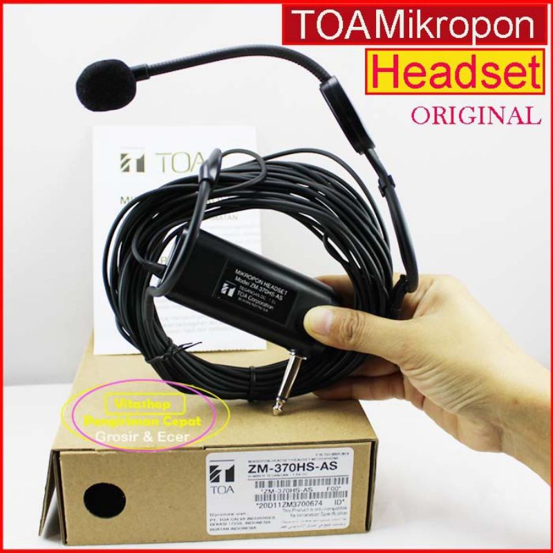 Mic Toa ZM-370HS Microphone Headset /bando Original