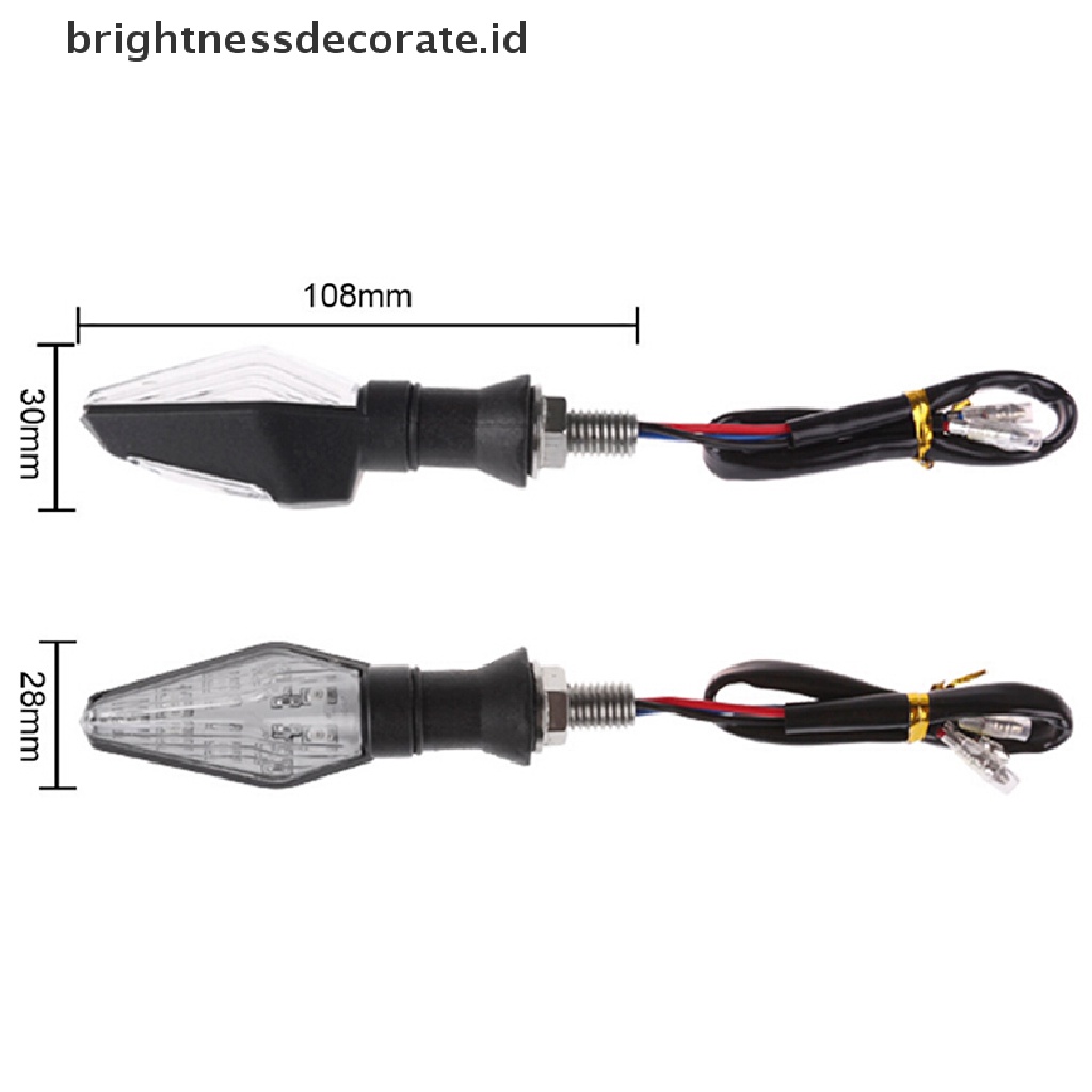 Lampu Indikator Sinyal Belok 12 Led Amber Biru Universal Untuk Sepeda Motor